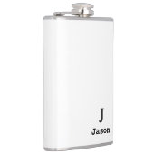 モノグラムエレガントイニシャル名パーソナライズされた フラスク (右)