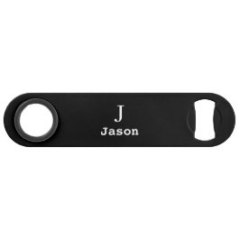 モノグラムエレガントイニシャル名ブパーソナライズされたラック スピード栓抜き