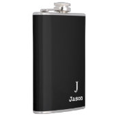 モノグラムエレガントイニシャル名ブパーソナライズされたラック フラスク (右)