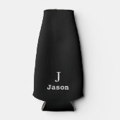 モノグラムエレガントイニシャル名ブパーソナライズされたラック ボトルクーラー (正面)