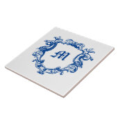 モノグラムエレガントインドルフィンカルトゥーシュテンプレート タイル (側面)