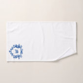 モノグラムエレガントインドルフィンカルトゥーシュテンプレート バスタオルセット (ハンドタオル)