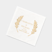 モノグラムエレガントウェディングレセプションカスタム 箔ナプキン (左)