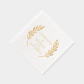 モノグラムエレガントウェディングレセプションカスタム 箔ナプキン (右)