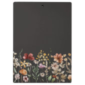 モノグラムエレガントウォーターかわいらしカラーワイルドフラワー クリップボード (裏面)