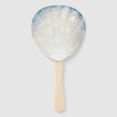 モノグラムエレガントウォーターカラーシーシェル素朴ビーチ ハンドファン (裏面)