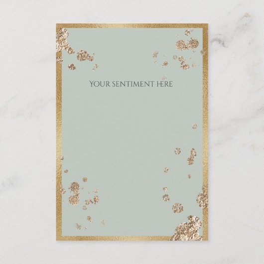 モノグラムエレガントウォーターカラーレターCピンクローズ サンキューカード (裏面)