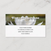 モノグラムエレガントウォーターリリー花屋ホワイトグレー 名刺 (裏面)