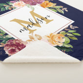 モノグラムエレガントウォーター色バラフローラ植物学 シェルパブランケット (3/4)