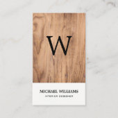 モノグラムエレガントウッドプロフェッショナル 名刺 (正面)