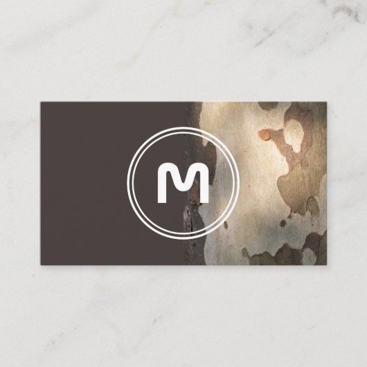 モノグラムエレガントウッド二段茶色の大工 名刺 (正面)