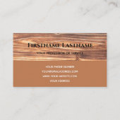 モノグラムエレガントウッド2トーンブラウン大工 名刺 (裏面)