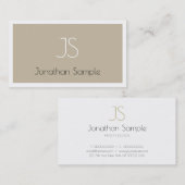 モノグラムエレガントエリートデザインプラお洒落インラグジュアリー 名刺 (正面/裏面)