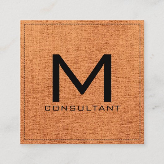 モノグラムエレガントオモダンレンジキャンバス スクエア名刺 (正面)