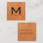 モノグラムエレガントオモダンレンジキャンバス スクエア名刺 (正面/裏面)