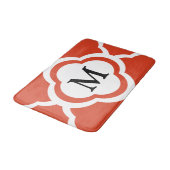 モノグラムエレガントオレンジクローバーパターン バスマット (アングル)