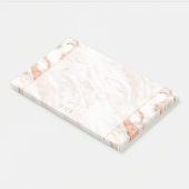 モノグラムエレガントオンシック銅バラ金ゴールド大理石 ポストイット (アングル)