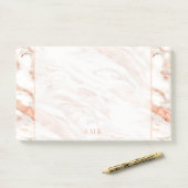 モノグラムエレガントオンシック銅バラ金ゴールド大理石 ポストイット (デスク)