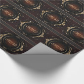 モノグラムエレガントオンディスプレイ顔 – 豪華な外観 ラッピングペーパー (角)