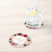 モノグラムエレガントオンフローラリース ペーパーコースター (インサイチュ)