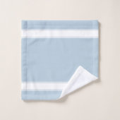 モノグラムエレガントオンホワイト&ワンドロウスブルー バスタオルセット (ウォッシュタオル)