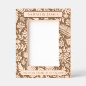 モノグラムエレガントカップル名の装飾模様 レーザー彫刻フレーム (正面)