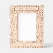 モノグラムエレガントカップル名の装飾模様 レーザー彫刻フレーム (正面)