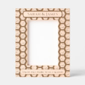 モノグラムエレガントカップル名の装飾模様 レーザー彫刻フレーム (正面)