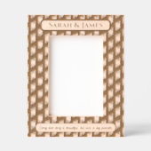 モノグラムエレガントカップル名の装飾模様 レーザー彫刻フレーム (正面)