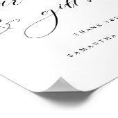 モノグラムエレガントカード及びギフト結婚のサイン ポスター (角)