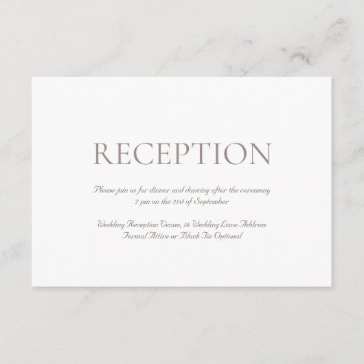 モノグラムエレガントクラシック結婚披露宴 エンクロージャーカード (正面)