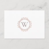 モノグラムエレガントクラシック結婚披露宴 エンクロージャーカード (裏面)