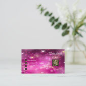 モノグラムエレガントクラススパークルQRコード 名刺 (スタンド正面)