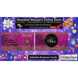 モノグラムエレガントクラスピンク金ゴールドQRコード 名刺