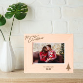 モノグラムエレガントクリスマスツリークラシータイポグラフィ レーザー彫刻フレーム