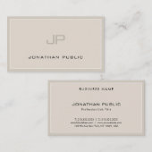 モノグラムエレガントクリーンプロフェッショナルモダントレンディー 名刺 (正面/裏面)