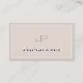 モノグラムエレガントクリーンプロフェッショナルモダントレンディー 名刺 (正面)