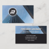 モノグラムエレガントクリーン構造建物 名刺 (正面/裏面)