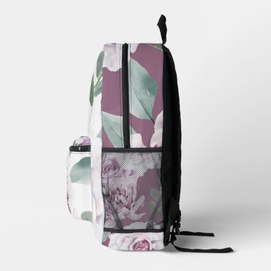 モノグラムエレガントクレストラベンダーウォーター花模様 プリントバックパック (右)