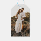 モノグラムエレガントクレスト写真植物学結婚院 ギフトタグ (裏面)