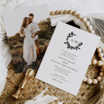 モノグラムエレガントクレスト写真植物学結婚院