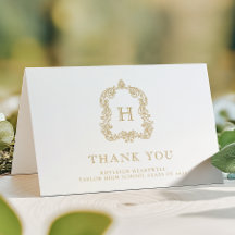 モノグラムエレガントクレスト白金ゴールド卒業