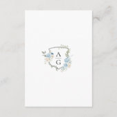 モノグラムエレガントクレスト結婚のQRコード詳細 エンクロージャーカード (裏面)