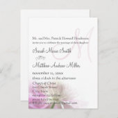 モノグラムエレガントクレマティス結婚式招待状 インビテーションポストカード (正面/裏面)