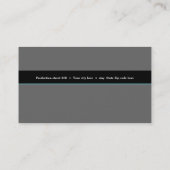 モノグラムエレガントググレー黒無地ビジネスカード 名刺 (裏面)