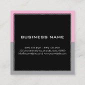 モノグラムエレガントグモダンレーコットンキャンディ スクエア名刺 (裏面)