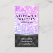 モノグラムエレガントグラマーグリッター |布張りパッド 名刺 (正面)