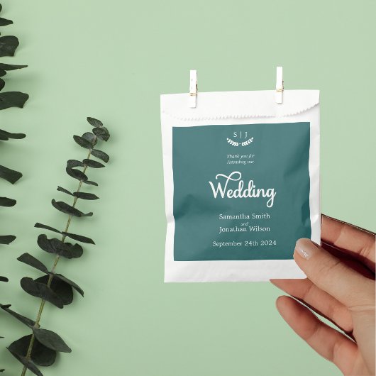 モノグラムエレガントグリーンジュエル結婚トーン フェイバーバッグ