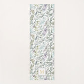 モノグラムエレガントグリーンボタニカルウォーター色 ヨガマット (正面)