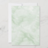 モノグラムエレガントグリーンユーカリ結婚セージ 招待状 (裏面)